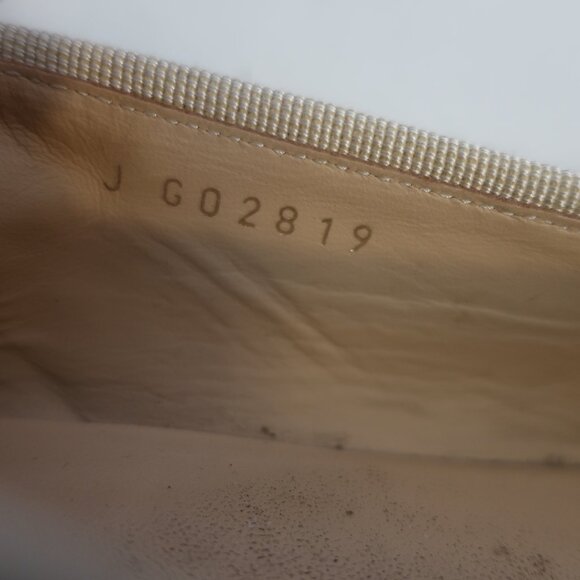 Womens Chanel Beige Black Capped Toe Interlocked CC Ballet Flat Shoes 39 US/8.5 - Picture 12 of 16